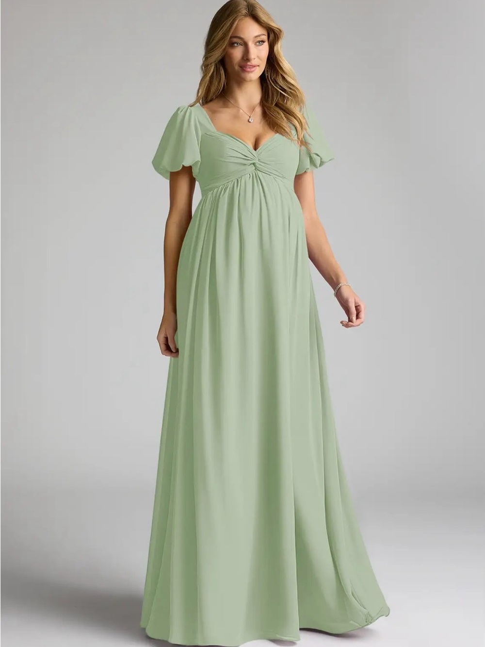 Azazie Madisynn Dusty Sage Dress